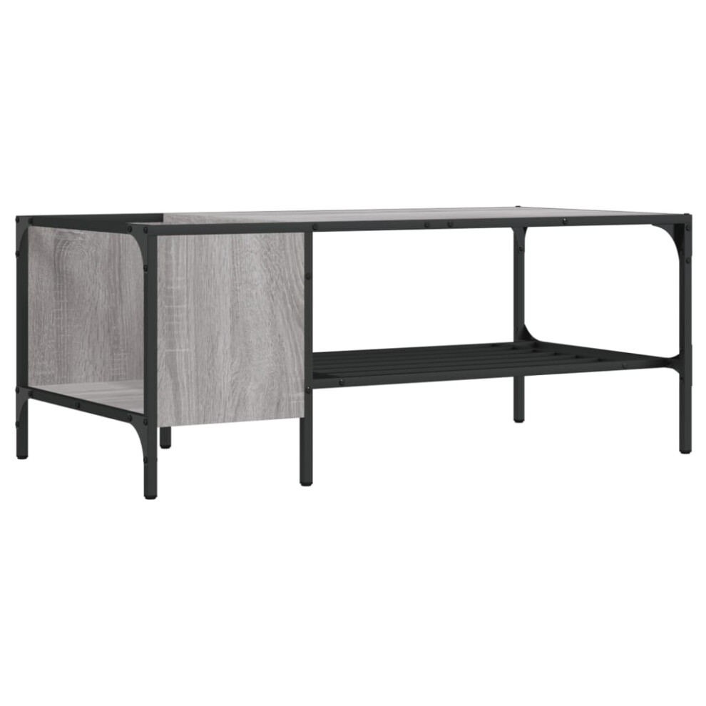 (grey sonoma) vidaXL Coffee Table with Rack Hallway End Table Sofa Table Engineered Wood