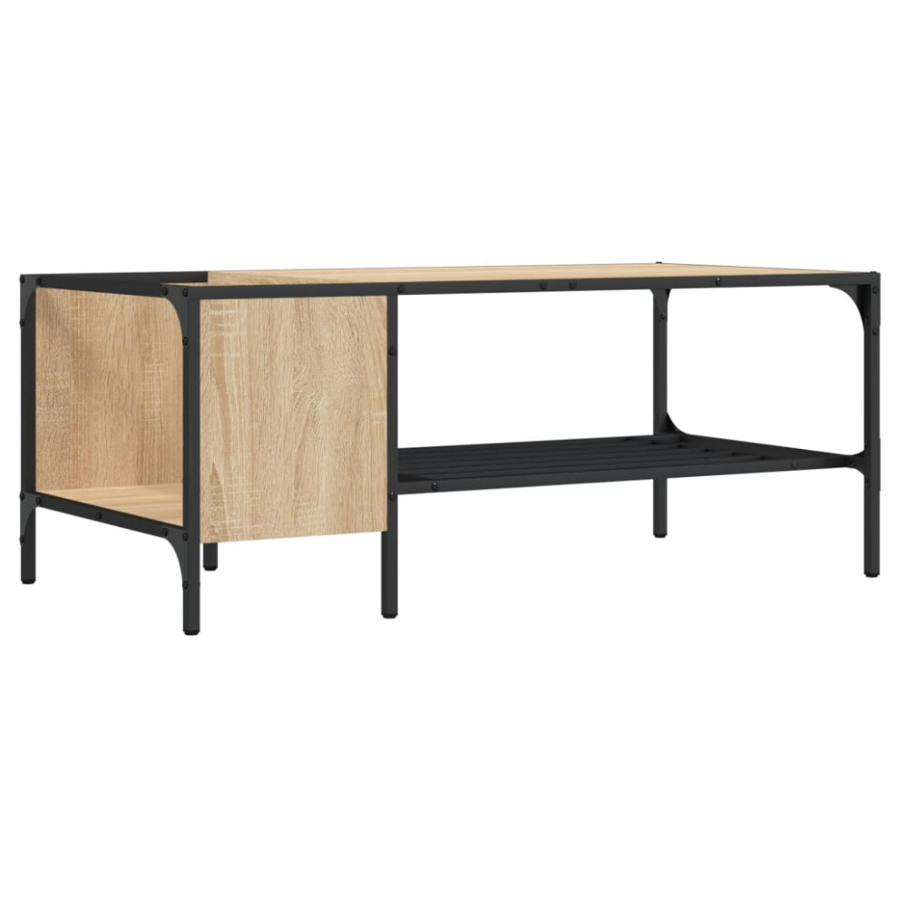 Vidaxl (Sonoma Oak) Coffee Table With Rack Hallway End Table Sofa Table Engineered Wood
