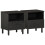VidaXL (black, 2 pcs/solid mango wood) vidaXL Bedside Cabinets Nightstand Bed Cabinet Side Table End Table Solid Wood 1