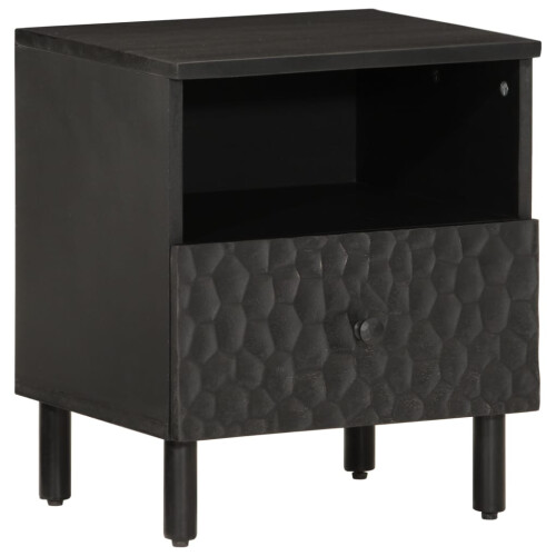 VidaXL (black, 2 pcs/solid mango wood) vidaXL Bedside Cabinets Nightstand Bed Cabinet Side Table End Table Solid Wood 1