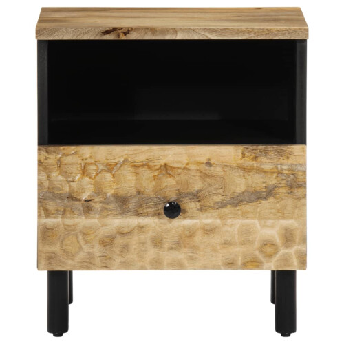 VidaXL (natural, 1 pcs/solid mango wood) vidaXL Bedside Cabinets Nightstand Bed Cabinet Side Table End Table Solid Wood 2
