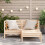 VidaXL vidaXL Gartensofa 2-Sitzer mit Hocker Massivholz Kiefer 3