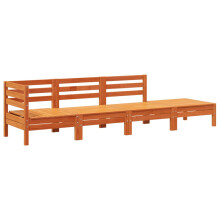 (wax brown, 1 pcs/4-seater) vidaXL Garden Sofa Outdoor Sofa Wooden Sectional Sofa Seat Solid Wood Pine