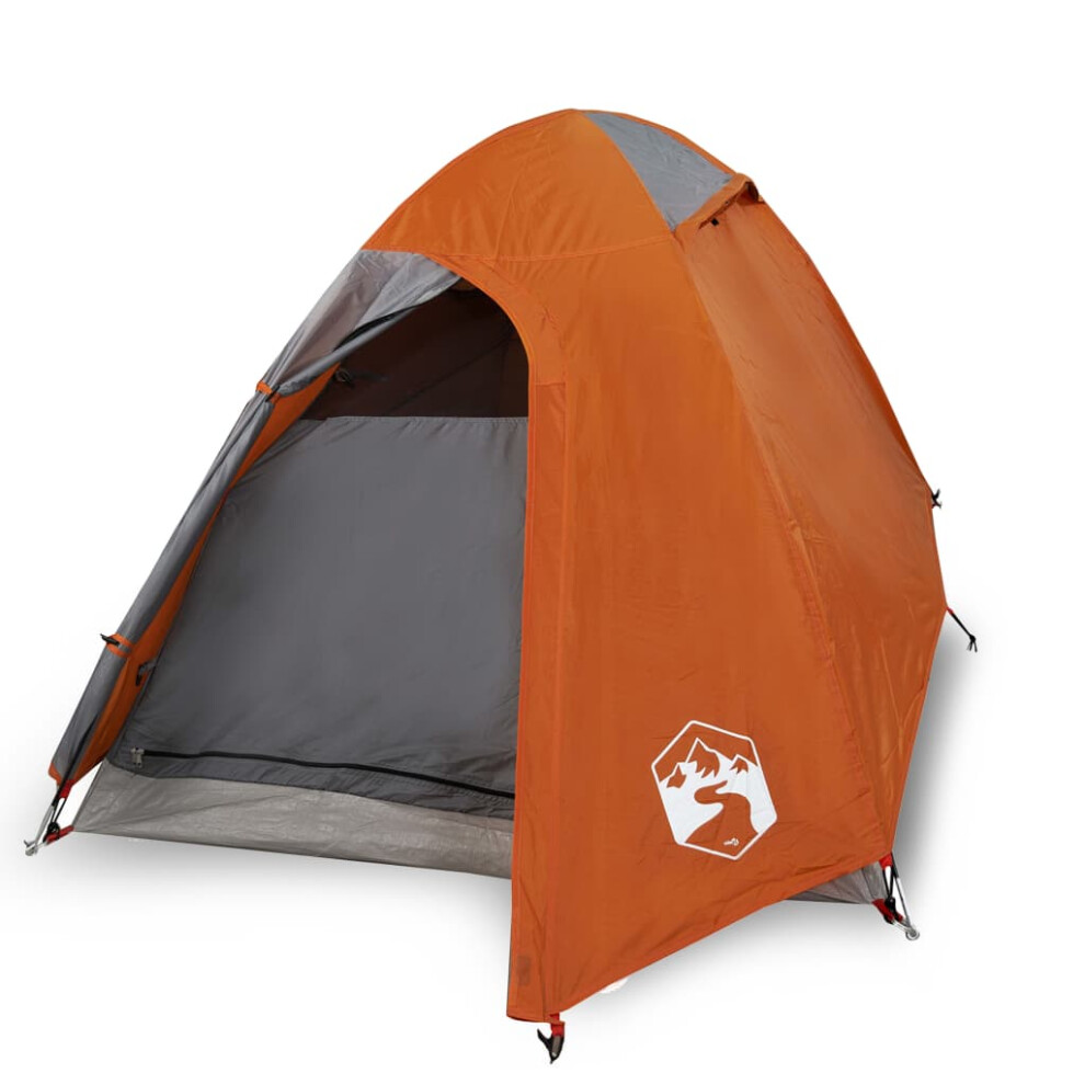 (orange, 254 X 135 X 112 cm) vidaXL Camping Tent 4 Persons Portable Outdoor Hiking Dome Tent Waterproof