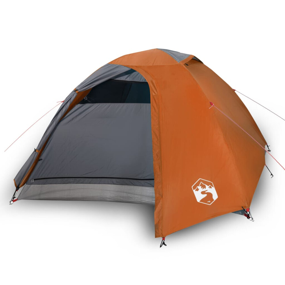 (orange, 267 X 272 X 145 cm) vidaXL Camping Tent 4 Persons Portable Outdoor Hiking Dome Tent Waterproof