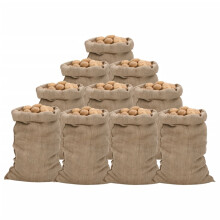 (60 x 105 cm/ 10 pcs) vidaXL Jute Sacks Jute Bag Burlap Bag Hessian Bag 5 pcs 100% Jute 340 gsm