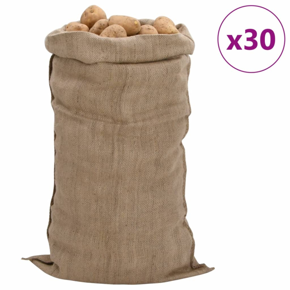 (65 x 135 cm/ 30 pcs) vidaXL Jute Sacks Jute Bag Burlap Bag Hessian Bag 5 pcs 100% Jute 340 gsm