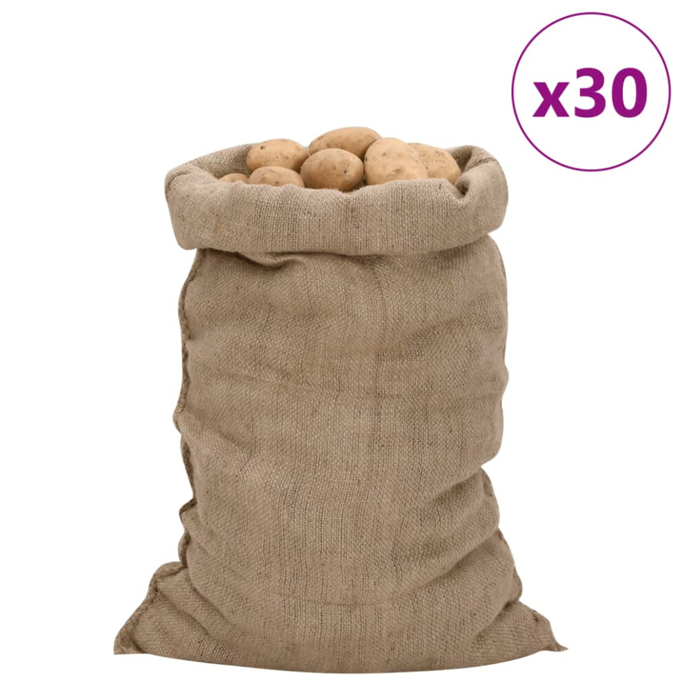 (60 x 105 cm/ 30 pcs) vidaXL Jute Sacks Jute Bag Burlap Bag Hessian Bag 5 pcs 100% Jute 340 gsm