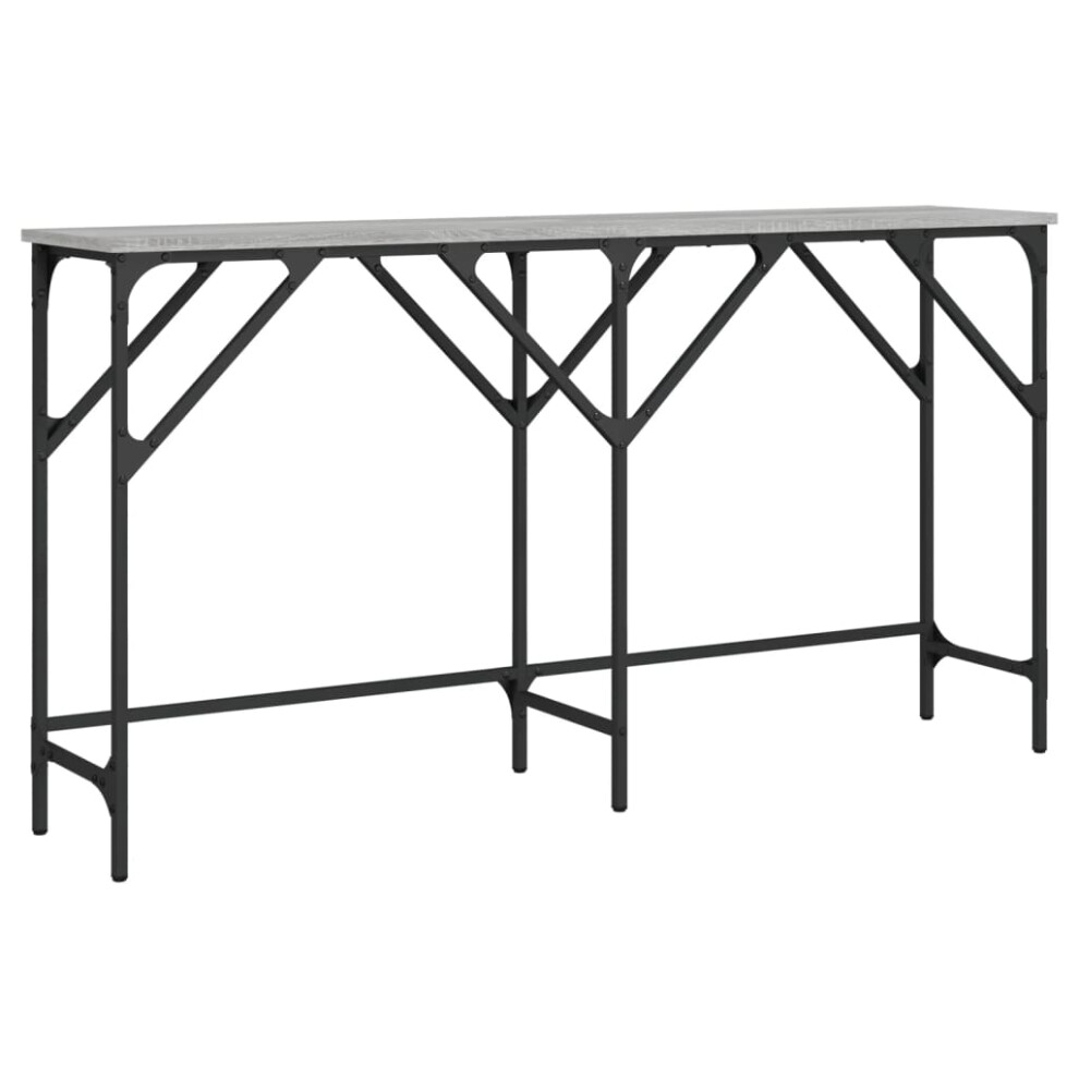 Vidaxl ( Sonoma, 140 X 29 X 75 Cm) Console Table Accent End Table Hallway Side Sofa Table Engineered Wood Grey