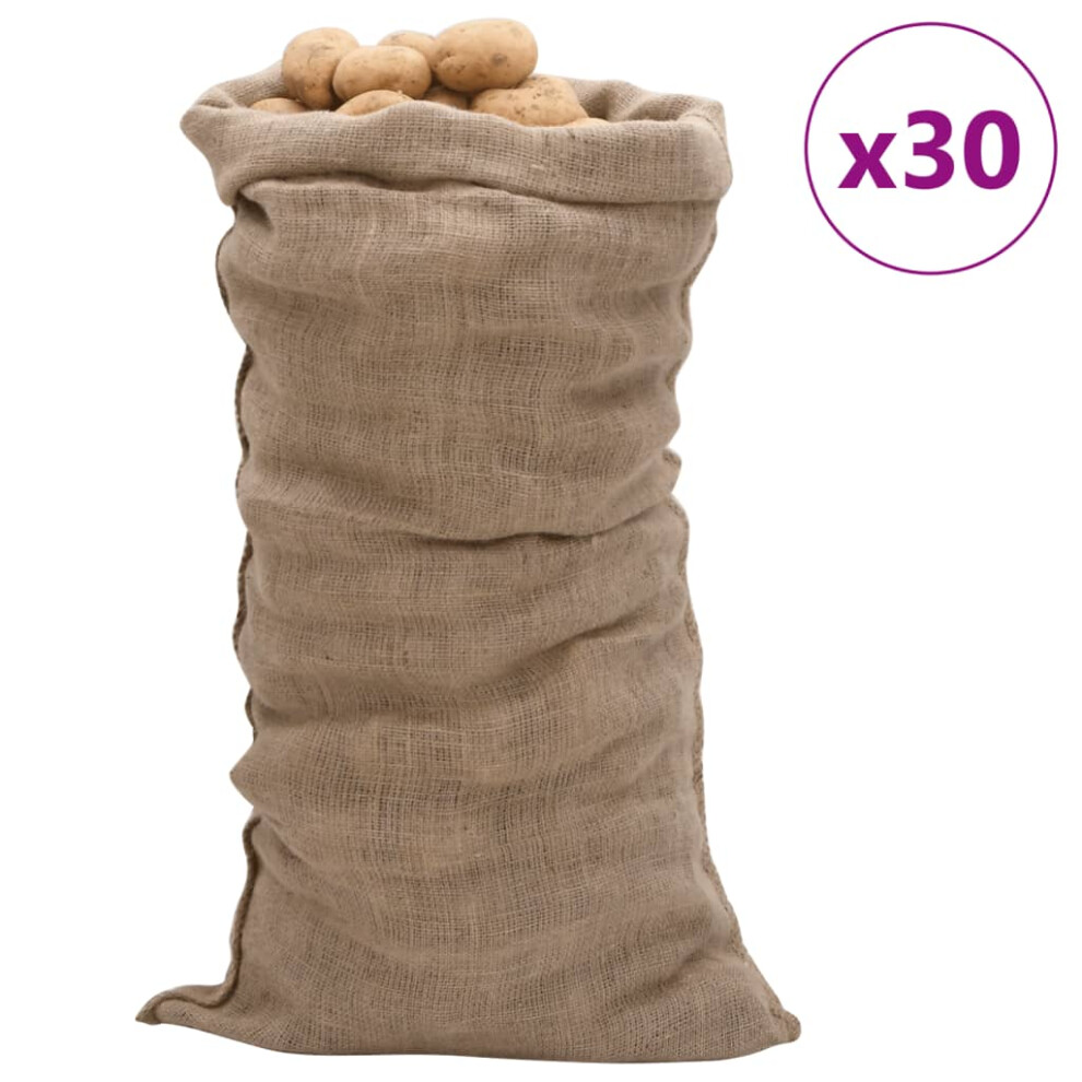 (65 x 135 cm/ 30 pcs) vidaXL Jute Sacks Jute Bag Burlap Bag Hessian Bag 5 pcs 100% Jute 220 gsm