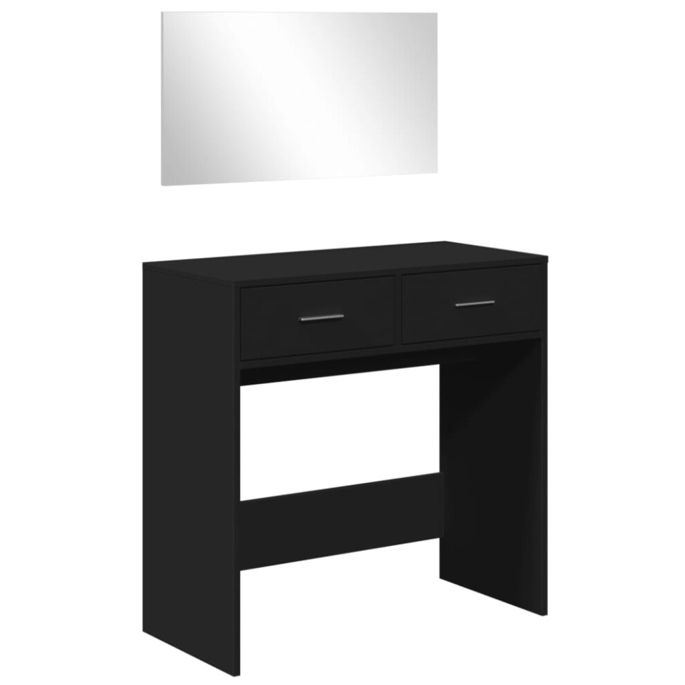 (black) vidaXL Dressing Table with Mirror Cosmetic Table Makeup Table Vanity Desk