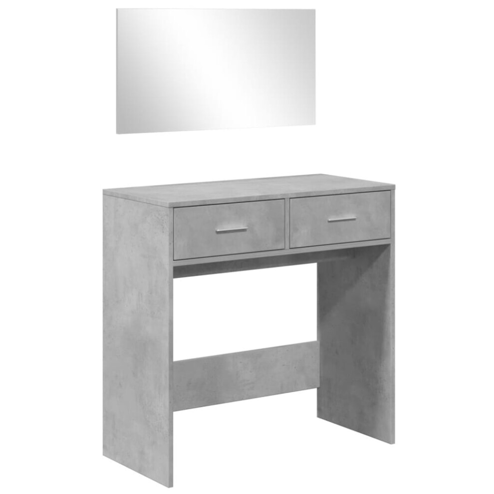 (concrete grey) vidaXL Dressing Table with Mirror Cosmetic Table Makeup Table Vanity Desk