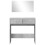 VidaXL (concrete grey) vidaXL Dressing Table with Mirror Cosmetic Table Makeup Table Vanity Desk 5