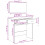 VidaXL (concrete grey) vidaXL Dressing Table with Mirror Cosmetic Table Makeup Table Vanity Desk 10