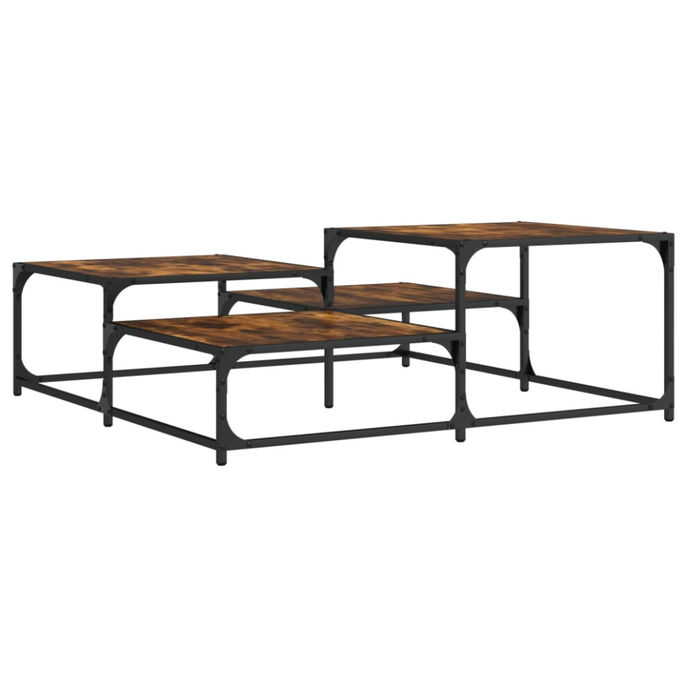 vidaXL - Coffee Table - 107x107x40 cm - Engineered Wood - Image 2