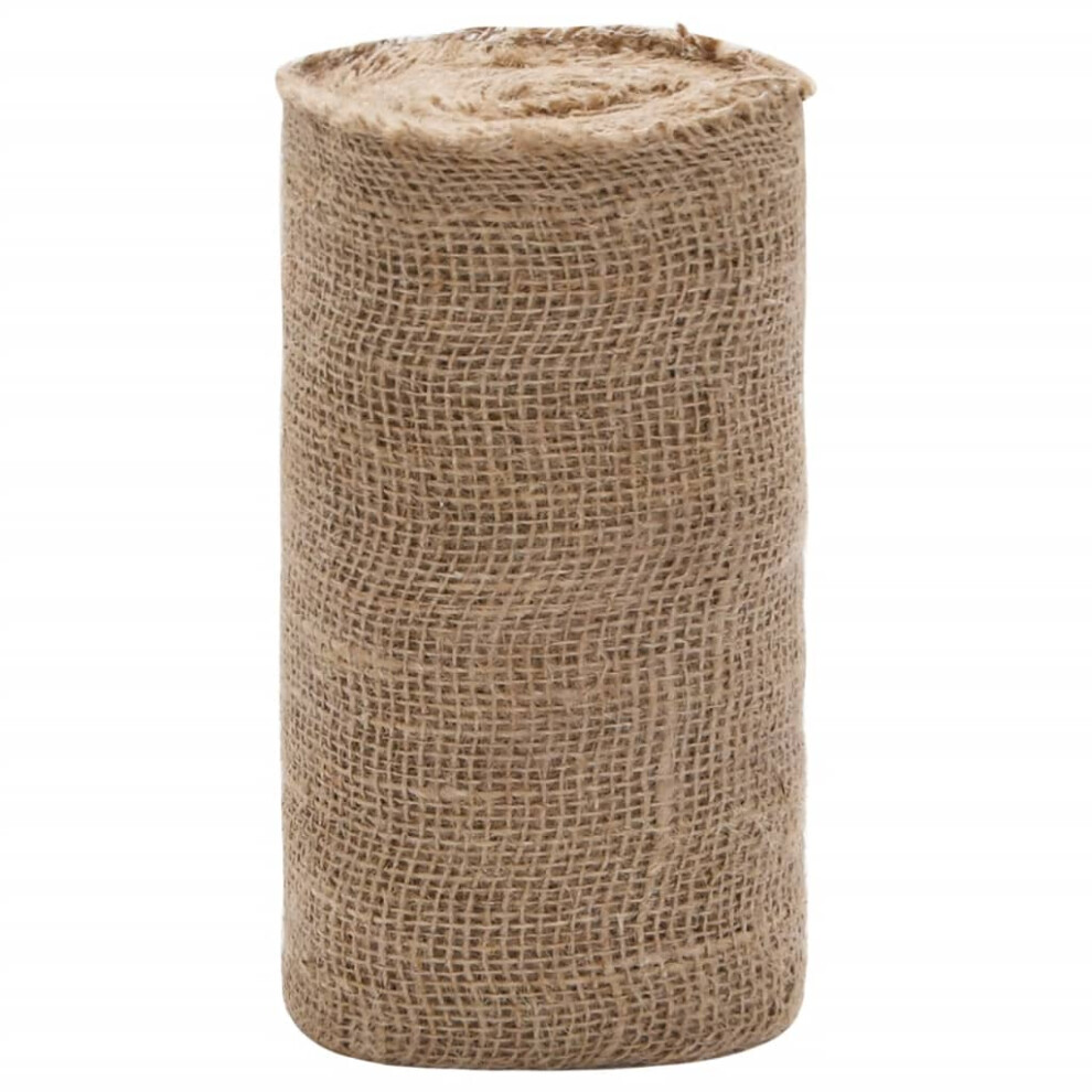 (0.25 x 5 m) vidaXL Jute Roll Burlap Ribbon Natural Hessian Ribbon Roll 100% Jute 200 gsm