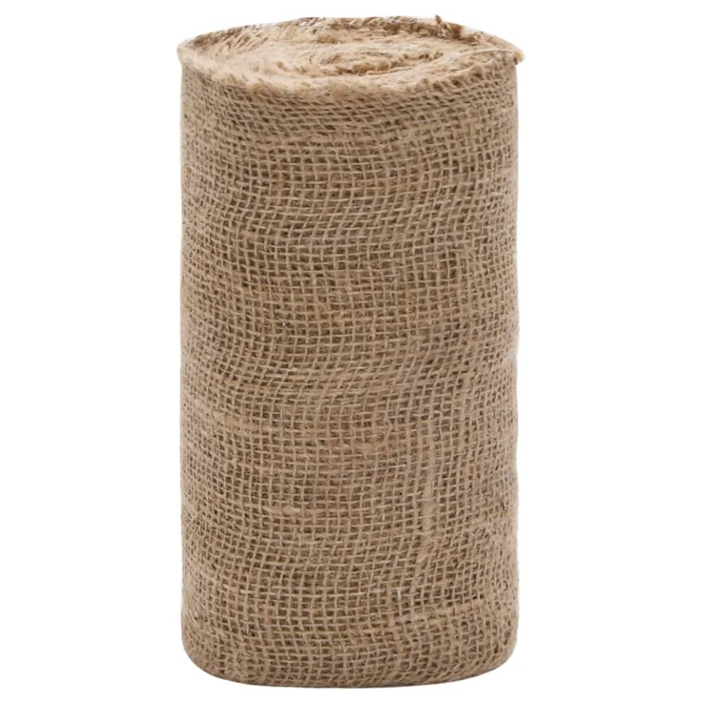 (0.25 x 10 m) vidaXL Jute Roll Burlap Ribbon Natural Hessian Ribbon Roll 100% Jute 200 gsm