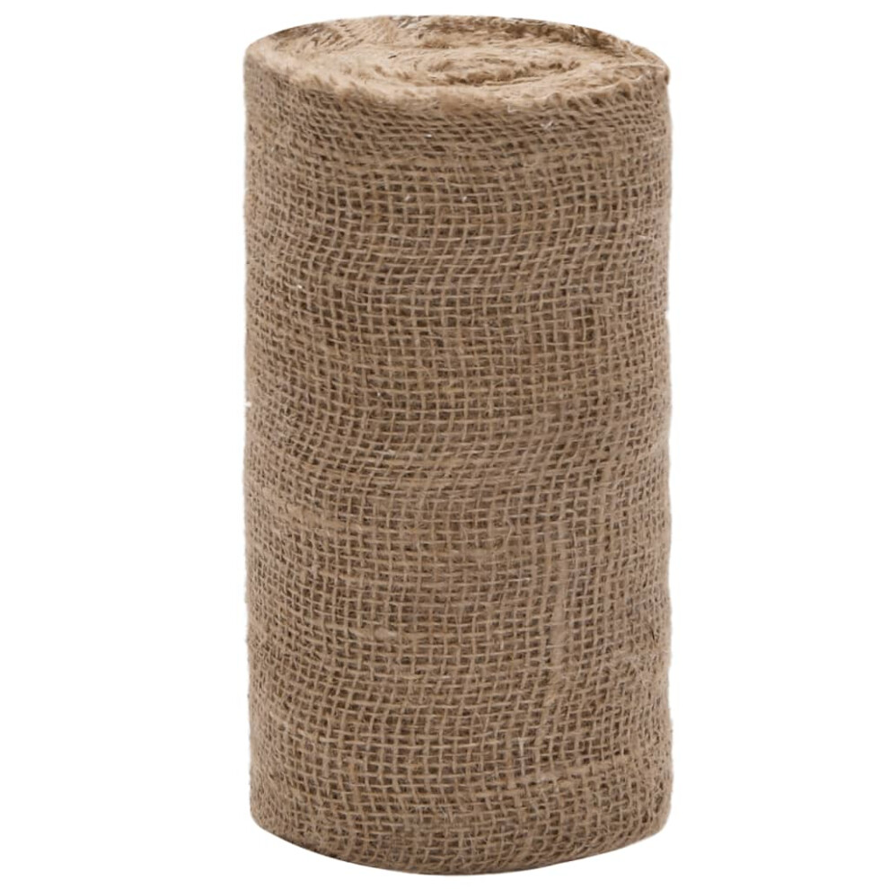 Vidaxl (0.25 X 100 M) Jute Roll Burlap Ribbon Natural Hessian Ribbon Roll 100% Jute 200 Gsm