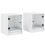 VidaXL (white, 2 pcs) vidaXL Bedside Cabinets with Glass Doors Nightstand Bed Side Table End Table 1