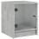 VidaXL (concrete grey, 2 pcs) vidaXL Bedside Cabinets with Glass Doors Nightstand Bed Side Table End Table 6