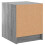 VidaXL (grey sonoma, 2 pcs) vidaXL Bedside Cabinets with Glass Doors Nightstand Bed Side Table End Table 9