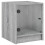 VidaXL (grey sonoma, 2 pcs) vidaXL Bedside Cabinets with Glass Doors Nightstand Bed Side Table End Table 6