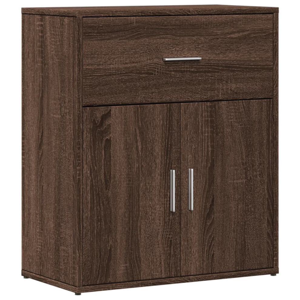 (brown oak) vidaXL Sideboard Storage Cupboard Side Cabinet Highboard Black Engineered Wood