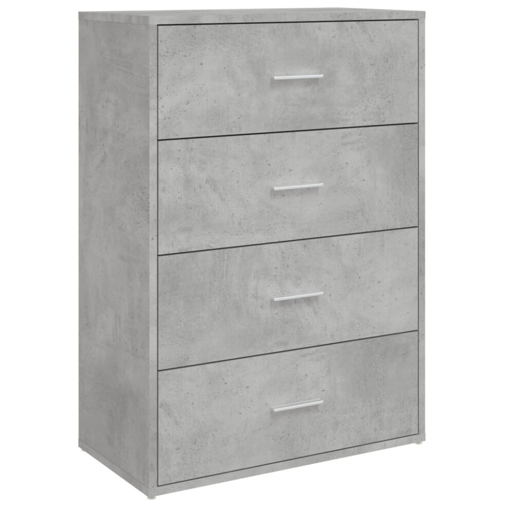 (concrete grey) vidaXL Sideboard Storage Cupboard Cabinet Highboard Sonoma Oak Engineered Wood