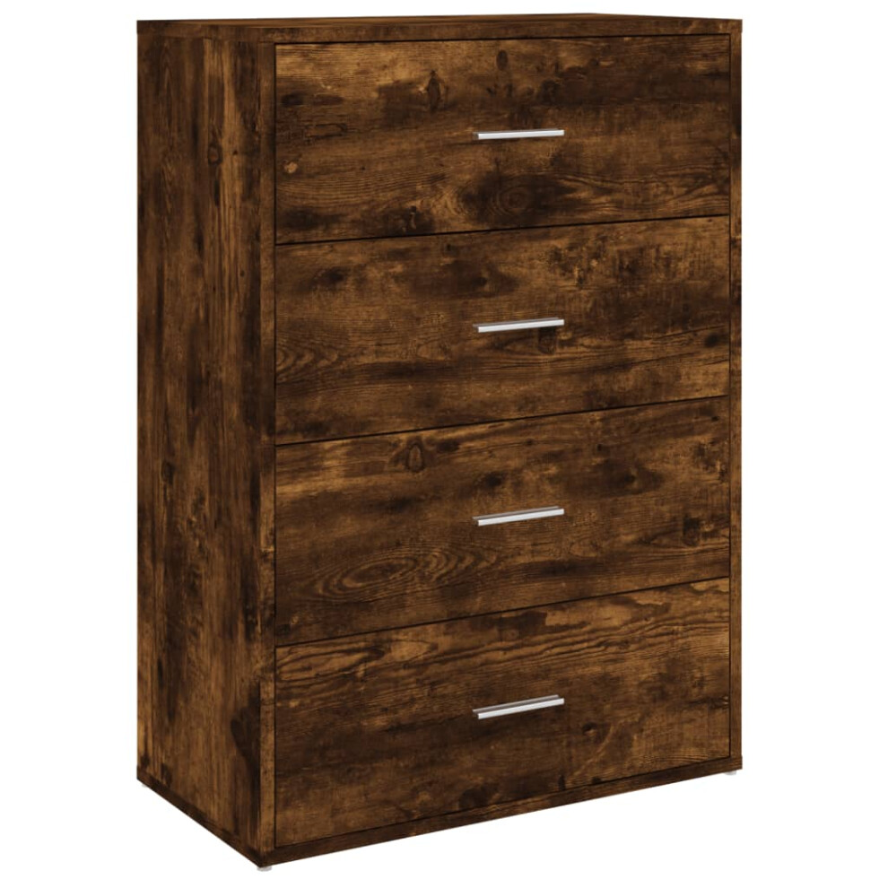 Vidaxl (Smoked Oak) Sideboard Storage Cupboard Cabinet Highboard Sonoma Oak Engineered Wood