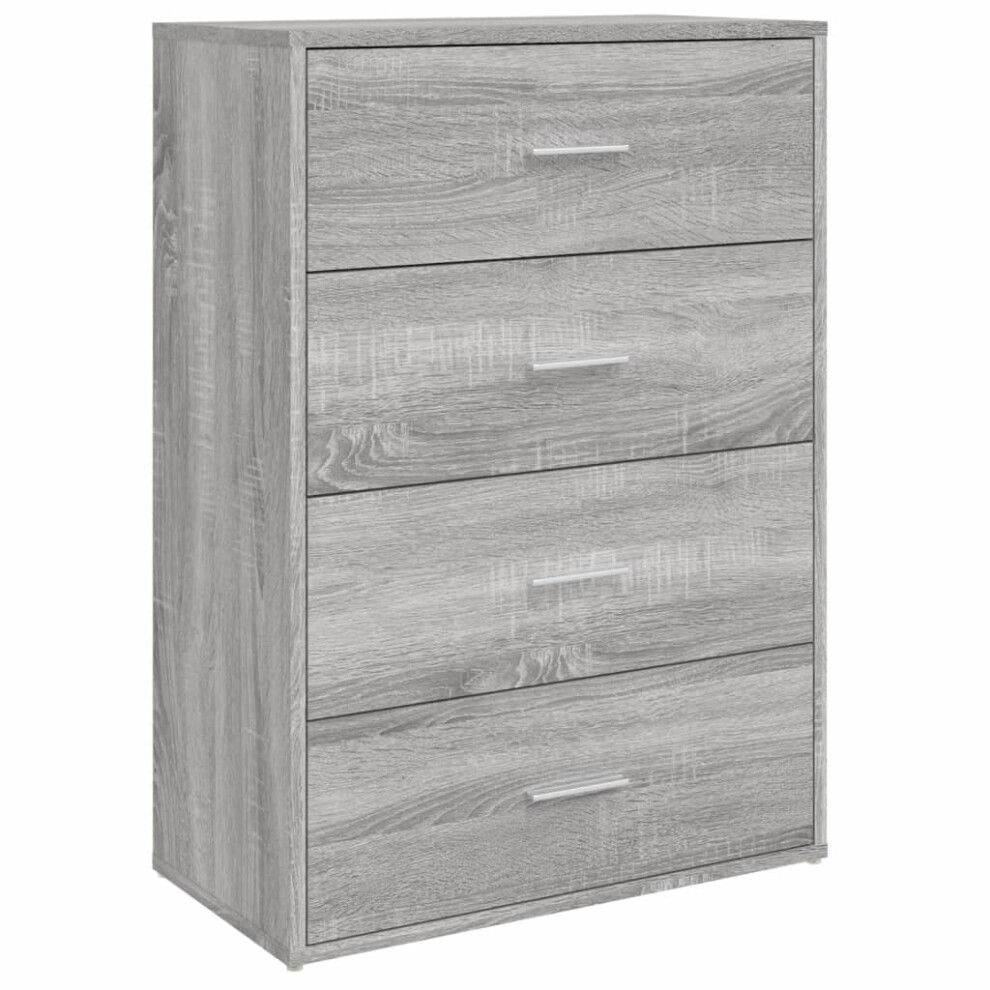 (grey sonoma) vidaXL Sideboard Storage Cupboard Cabinet Highboard Sonoma Oak Engineered Wood