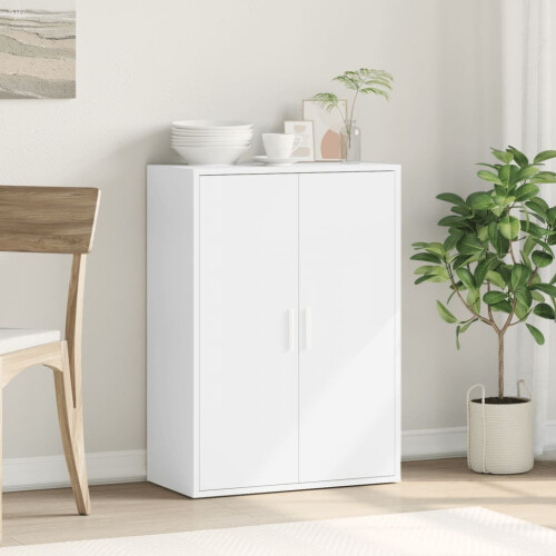 VidaXL (white) vidaXL Sideboard Storage Cupboard Side Cabinet Highboard Black Engineered Wood 2