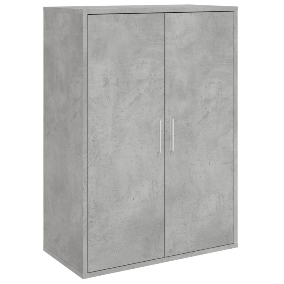 (concrete grey) vidaXL Sideboard Storage Cupboard Side Cabinet Highboard Black Engineered Wood