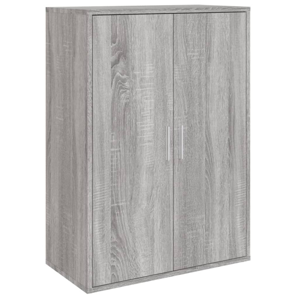 (grey sonoma) vidaXL Sideboard Storage Cupboard Side Cabinet Highboard Black Engineered Wood