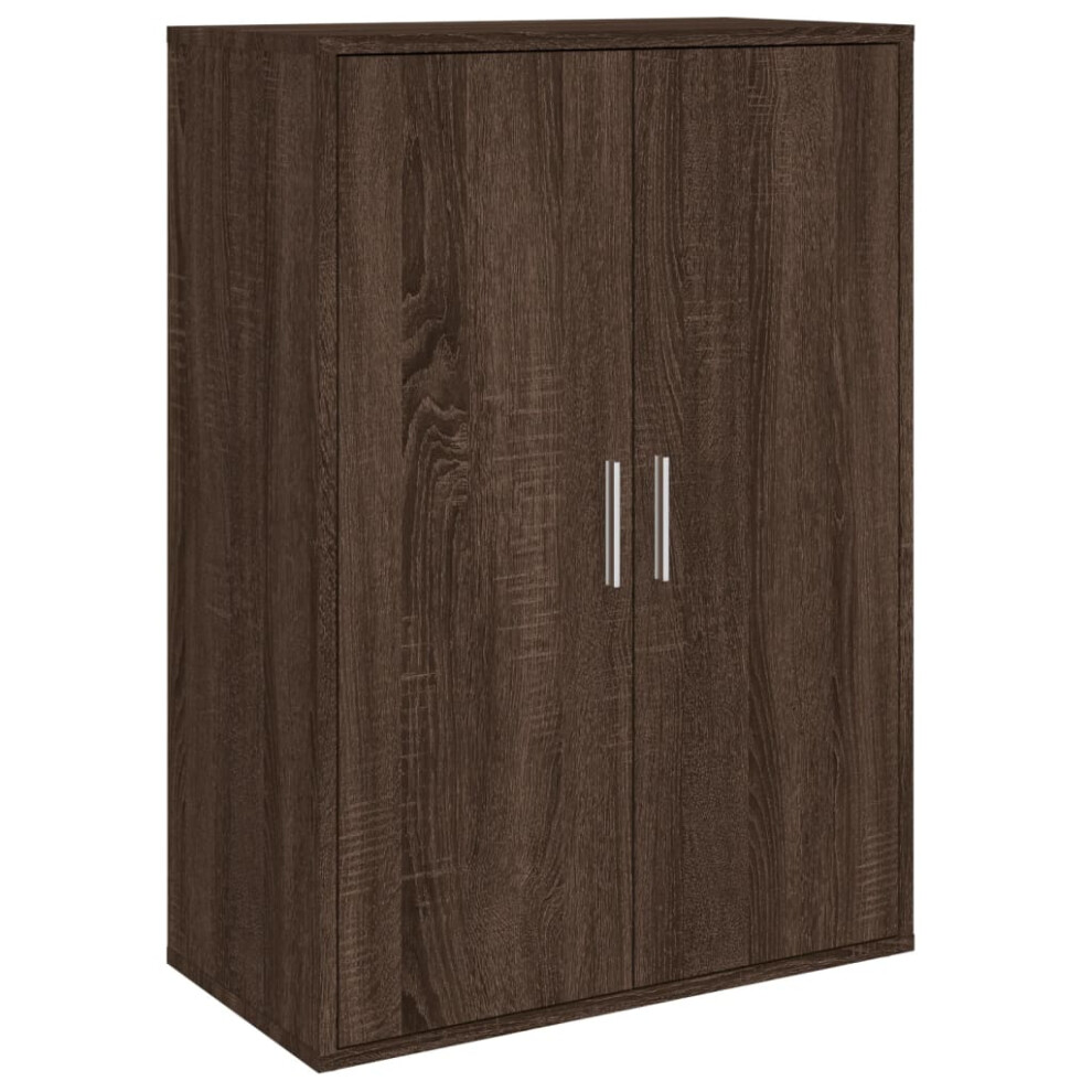 (brown oak) vidaXL Sideboard Storage Cupboard Side Cabinet Highboard Black Engineered Wood