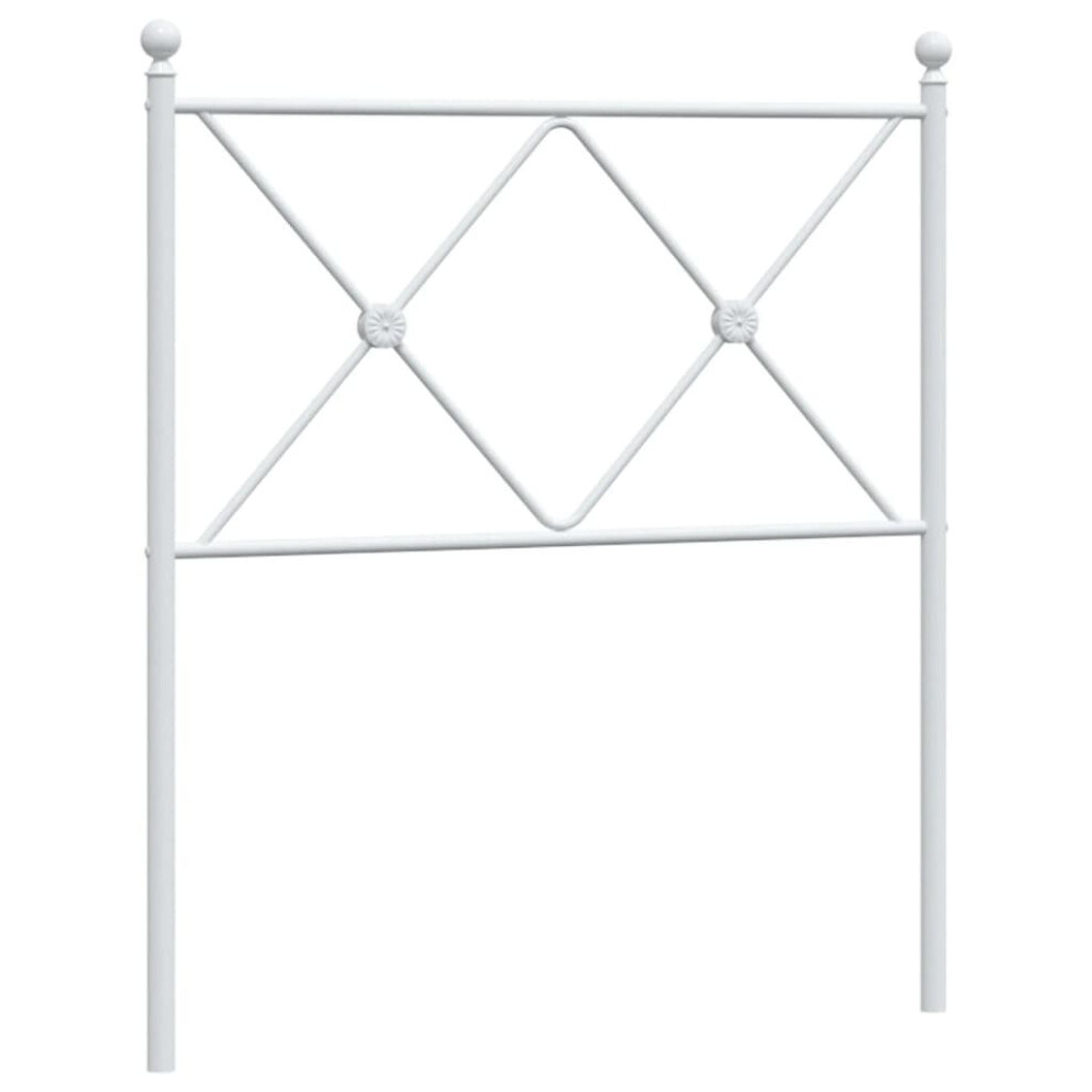 (80 cm) vidaXL Metal Headboard Bedroom Home Bed Header Bed Headboard White 140 cm