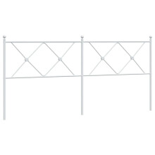 (180 cm) vidaXL Metal Headboard Bedroom Home Bed Header Bed Headboard White 140 cm