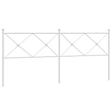 (200 cm) vidaXL Metal Headboard Bedroom Home Bed Header Bed Headboard White 140 cm
