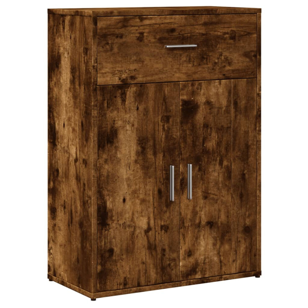 Vidaxl (Sonoma Oak) Sideboard Storage Cupboard Cabinet Highboard White Engineered Wood