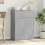 VidaXL (concrete grey) vidaXL Sideboard Storage Cupboard Cabinet Highboard White Engineered Wood 3