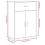 VidaXL (concrete grey) vidaXL Sideboard Storage Cupboard Cabinet Highboard White Engineered Wood 10