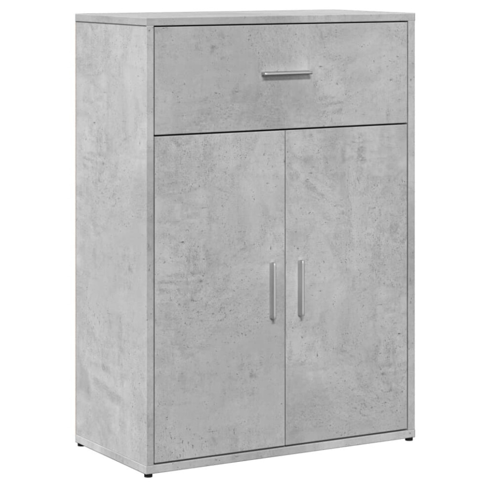 (concrete grey) vidaXL Sideboard Storage Cupboard Cabinet Highboard White Engineered Wood