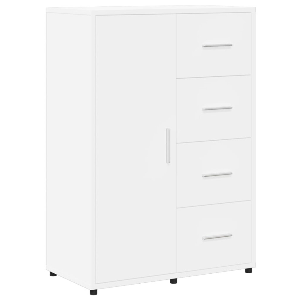 Vidaxl (White) Sideboard Cupboard Side Cabinet Highboard Sonoma Oak Engineered Wood