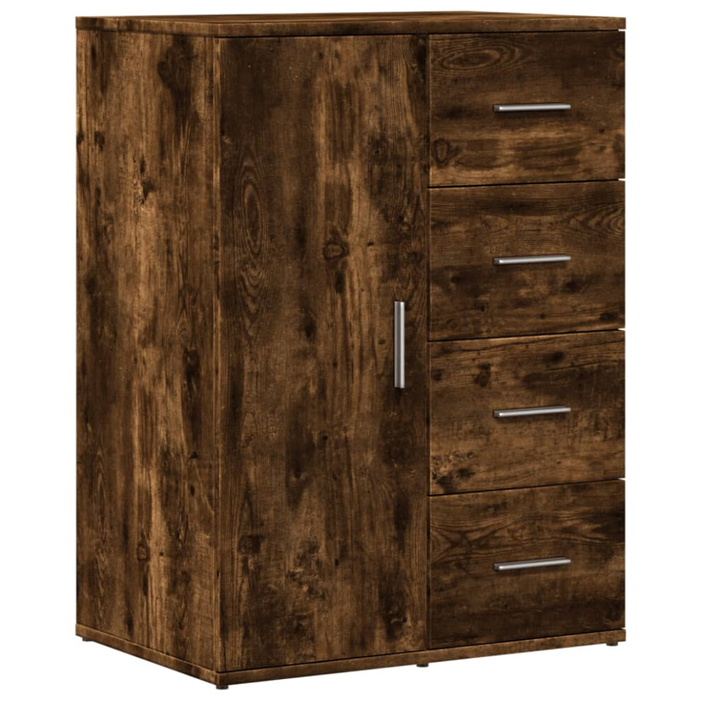 (smoked oak) vidaXL Sideboard Storage Cupboard Side Cabinet Highboard White Engineered Wood