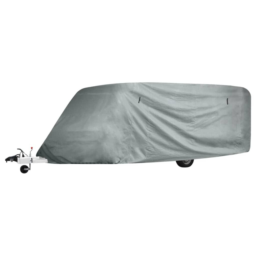 Vidaxl Caravan Cover Grey M Indoor Outdoor Trailer Camper Car Protection Cover