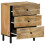 VidaXL (natural) vidaXL Bedside Cabinet Side Table Nightstand Bed Table Bed Cabinet Solid Wood 2