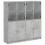 VidaXL vidaXL Bookcase with Doors Bookshelf Cabinet Concrete Grey Engineered Wood 1