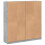 VidaXL vidaXL Bookcase with Doors Bookshelf Cabinet Concrete Grey Engineered Wood 9