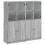 VidaXL vidaXL Bookcase with Doors Bookshelf Rack Cabinet Grey Sonoma Engineered Wood 1