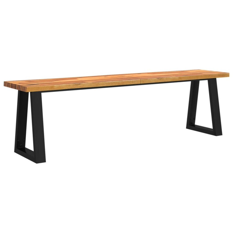 Vidaxl Bench Dining Bench With Live Edge Wooden Bench Chair Solid Wood Acacia