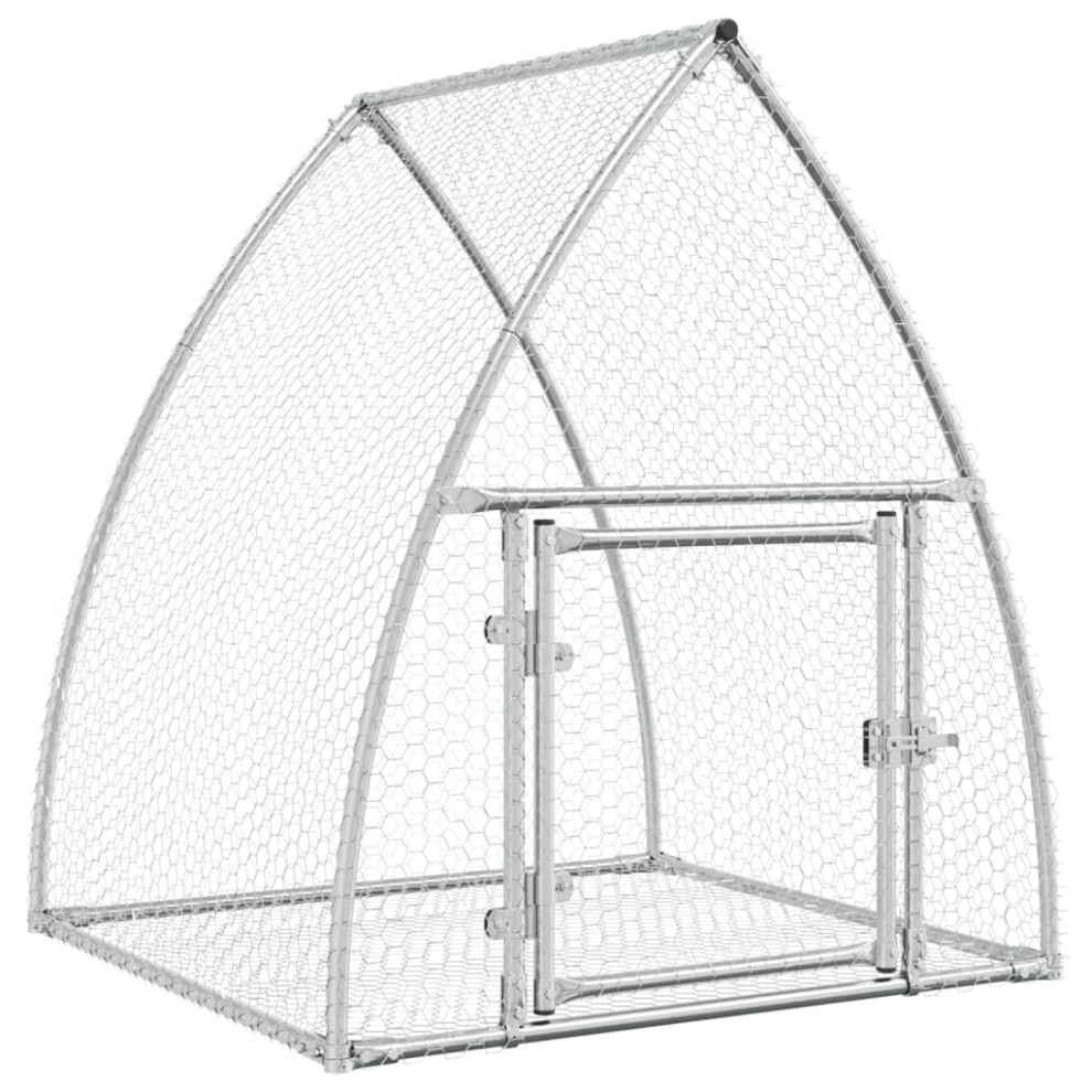 (105 x 100 x 120 cm) vidaXL Rabbit Cage Outdoor Rabbit Hutch Rabbit House Silver Galvanised Steel